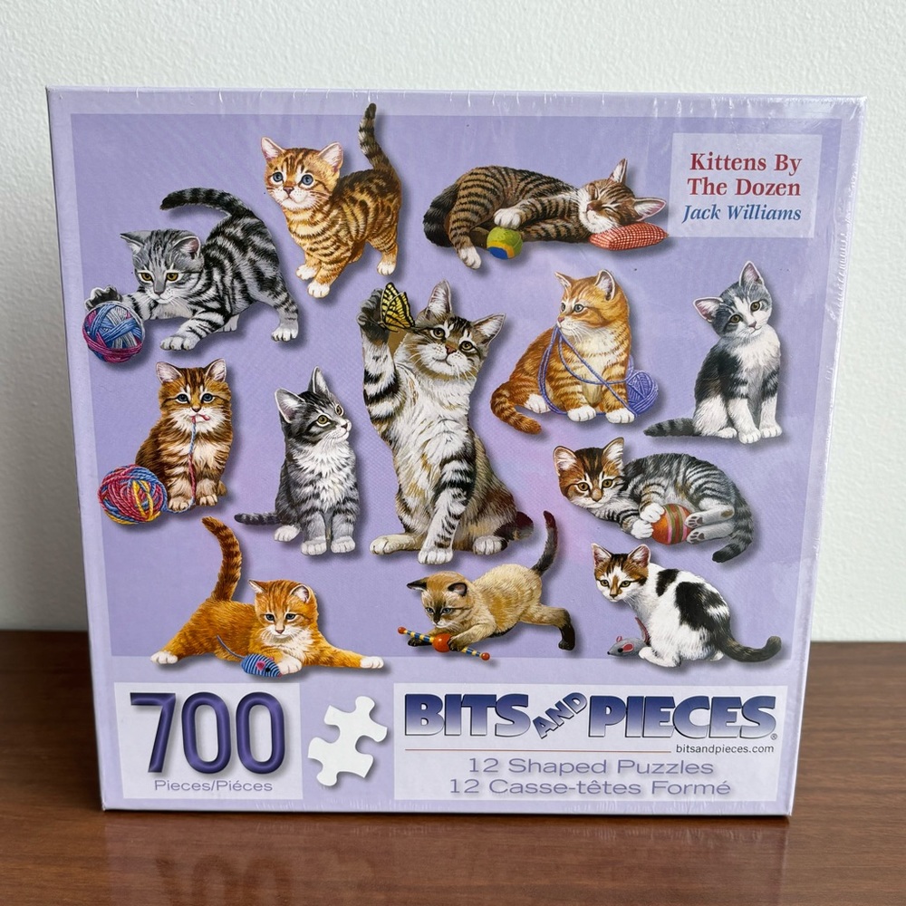 Bits And Pieces 700 Piece Cat Puzzle “Kittens By The Dozen” Sealed